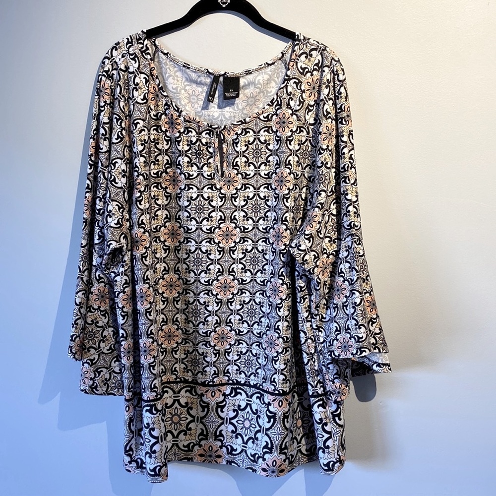 Tile Print Tunic 3X